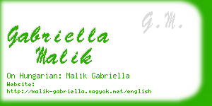 gabriella malik business card